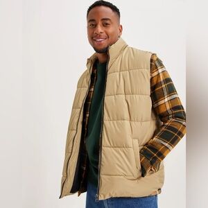 ONLY & SONS Beige Puffer Vest ONSMELVIN LIFE PUFFER VEST OTW VD